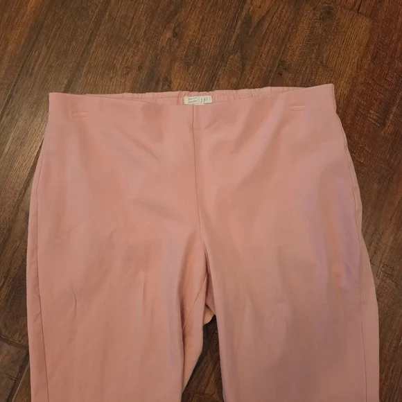 J. Jill Pink Pull on Pants Size 10 Premium bistretch Crop Length - Picture 2 of 11
